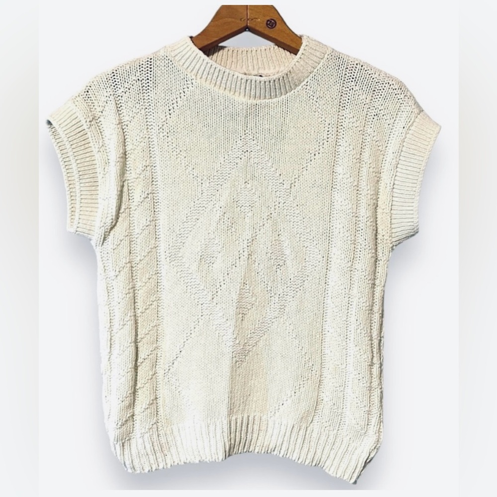 Diane Von Furstenberg Vintage Knit Sweater Shirt Small Sleeveless